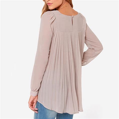 blouse pleated|Womens Pleated Tops